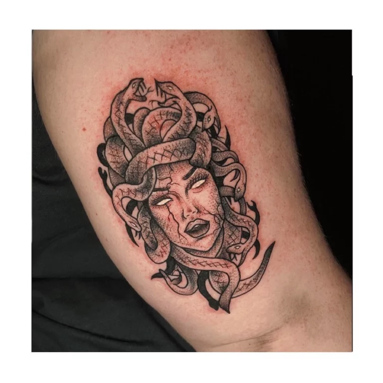 Medusa Serpent Embrace Tattoo