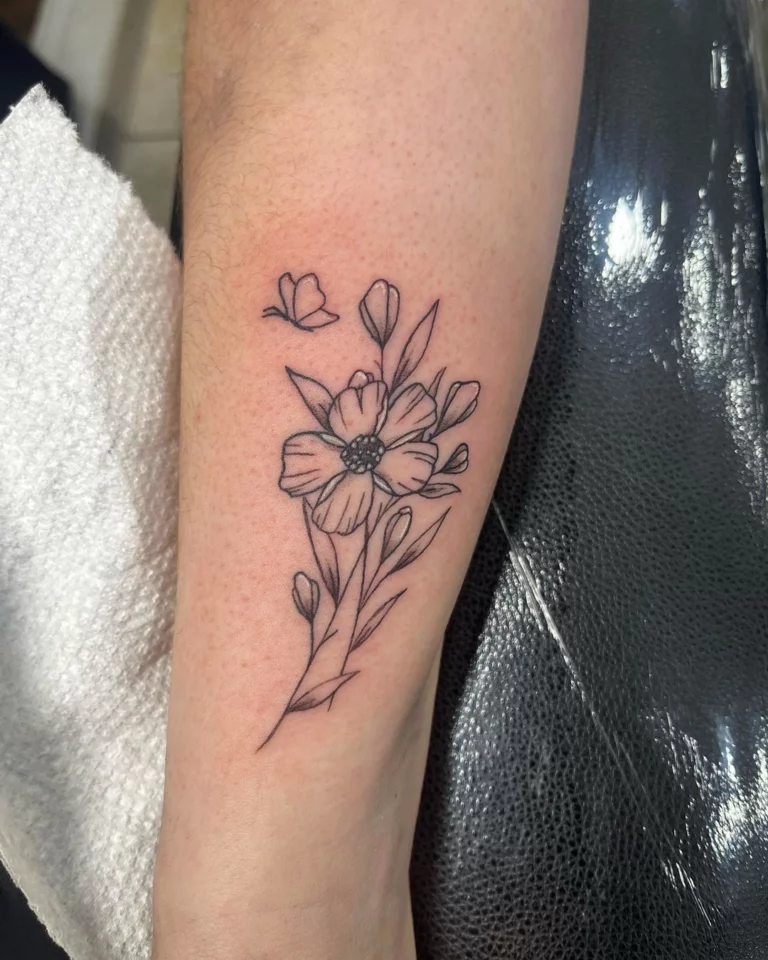Blooming Expression Floral Tattoo