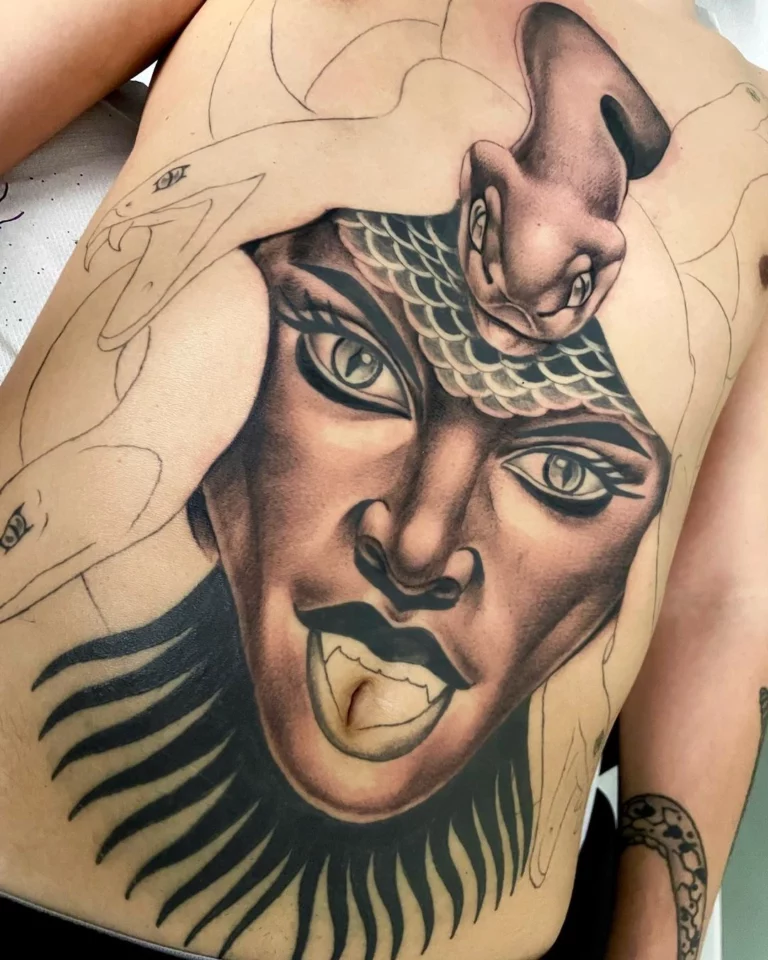Charm of the Gaze Medusa Tattoo