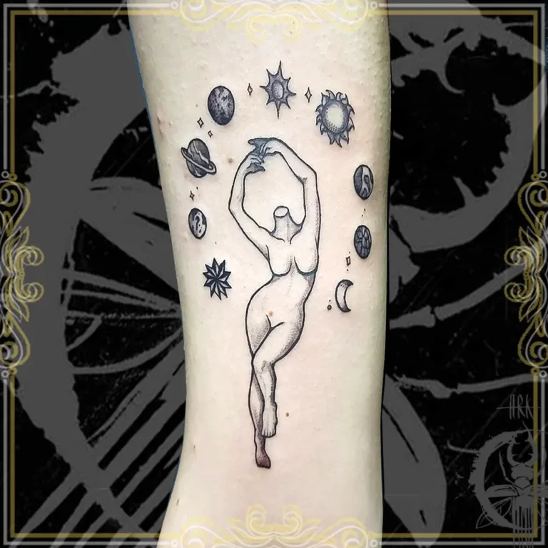Cosmic Balance Figure Tattoo
