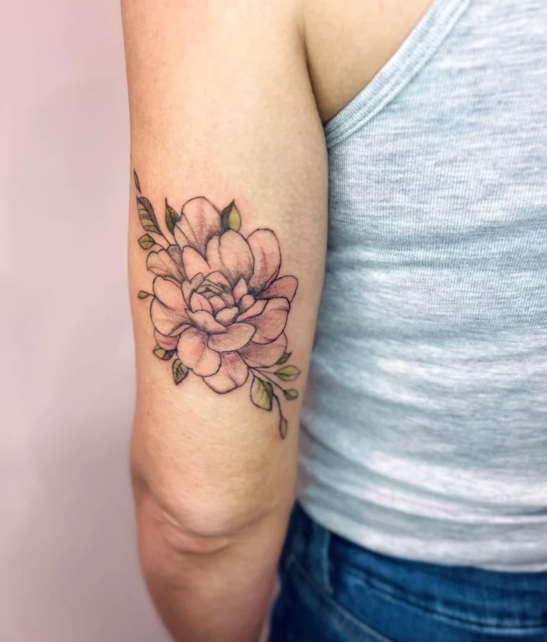 Elegant Peony Bloom Tattoo
