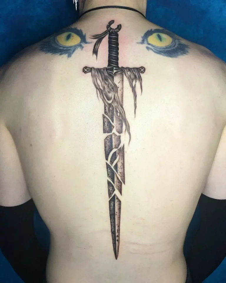 Energetic Sword Embodying Strength Tattoo