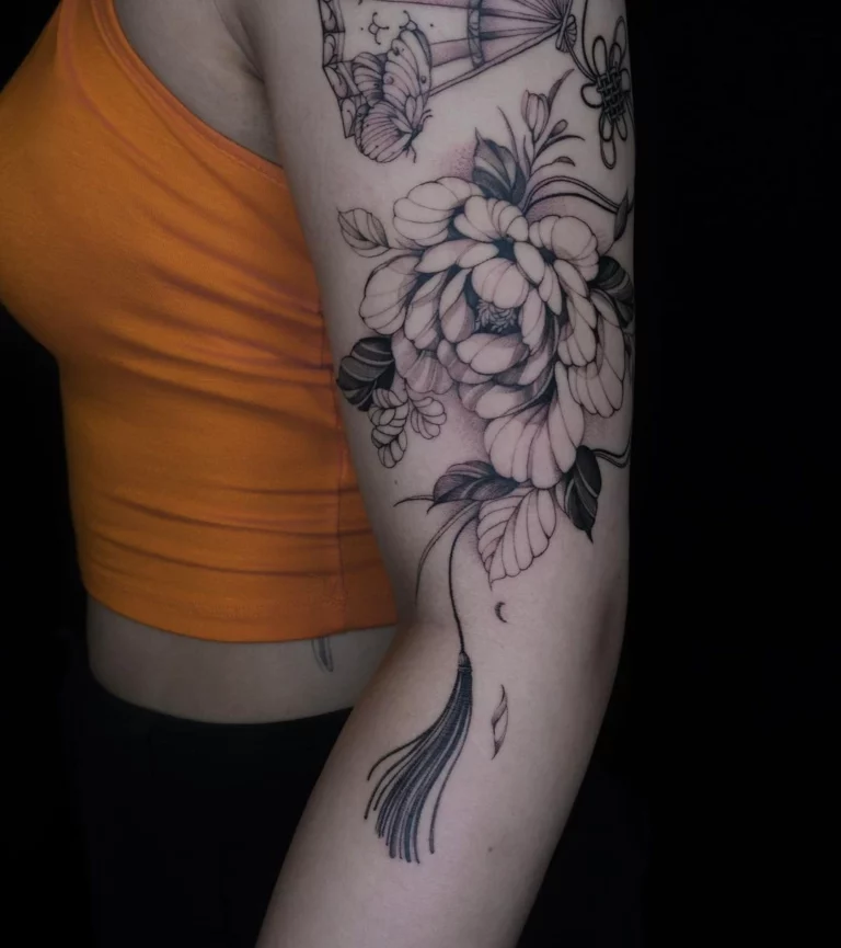 Floral Sleeve Elegance Tattoo