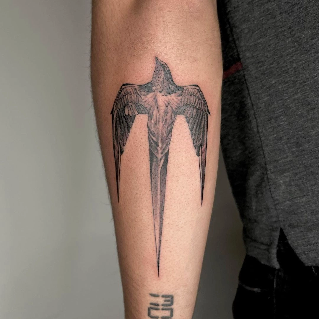 Gothic Angel Wings Tattoo