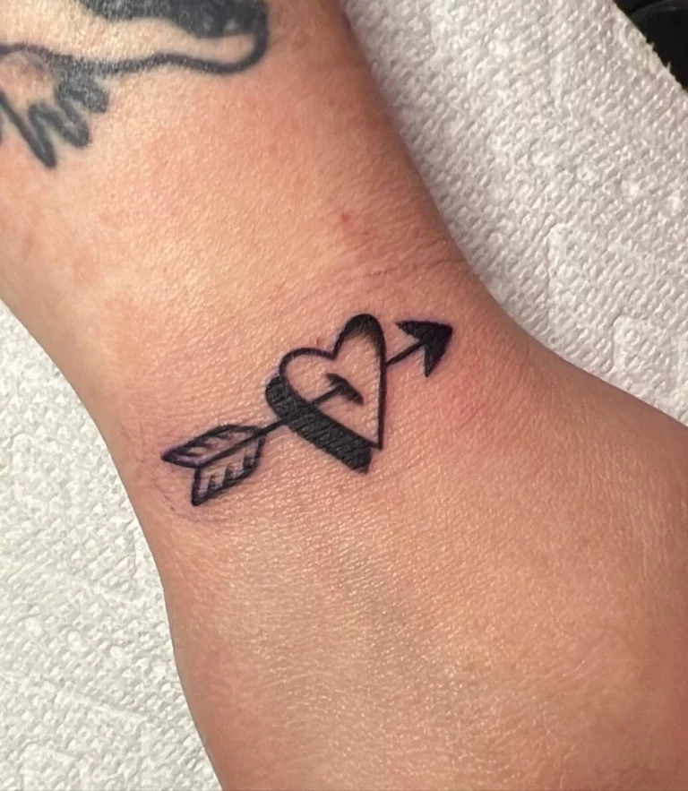 Heart Arrow Love Tattoo