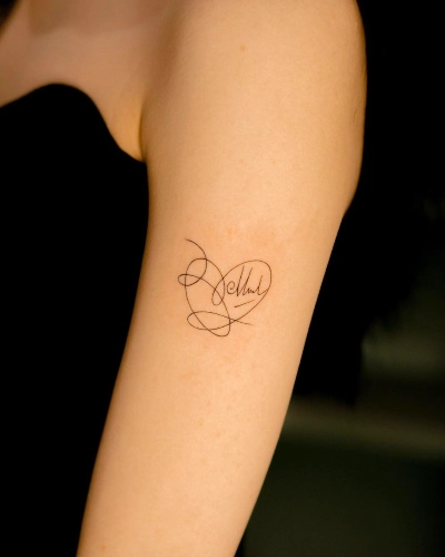 infinite love script tattoo