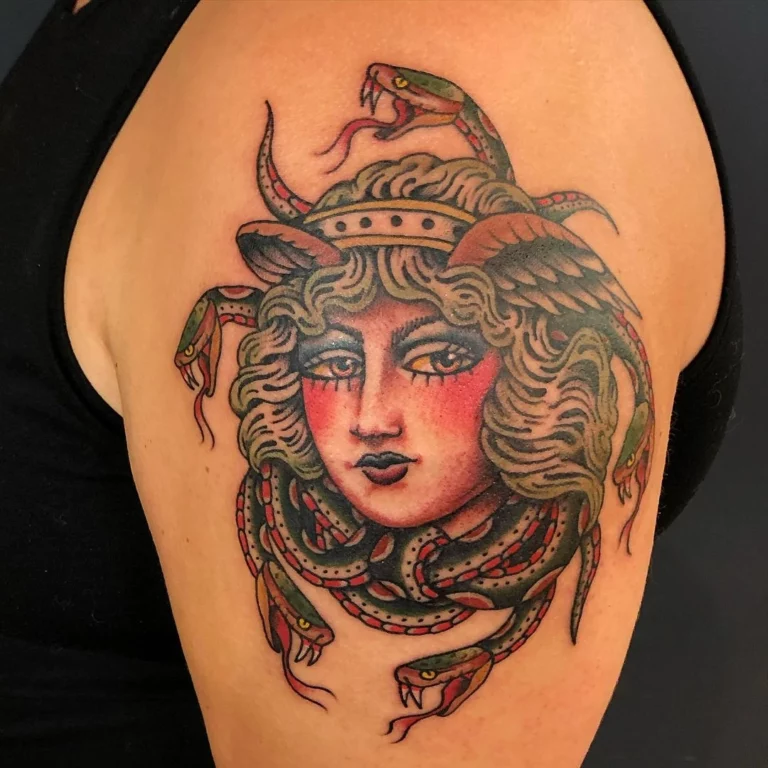 Medusa Serpent Beauty Tattoo