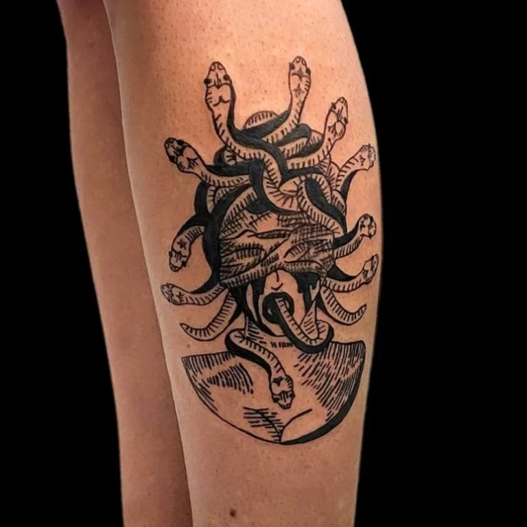 Medusa Serpent Coil Tattoo