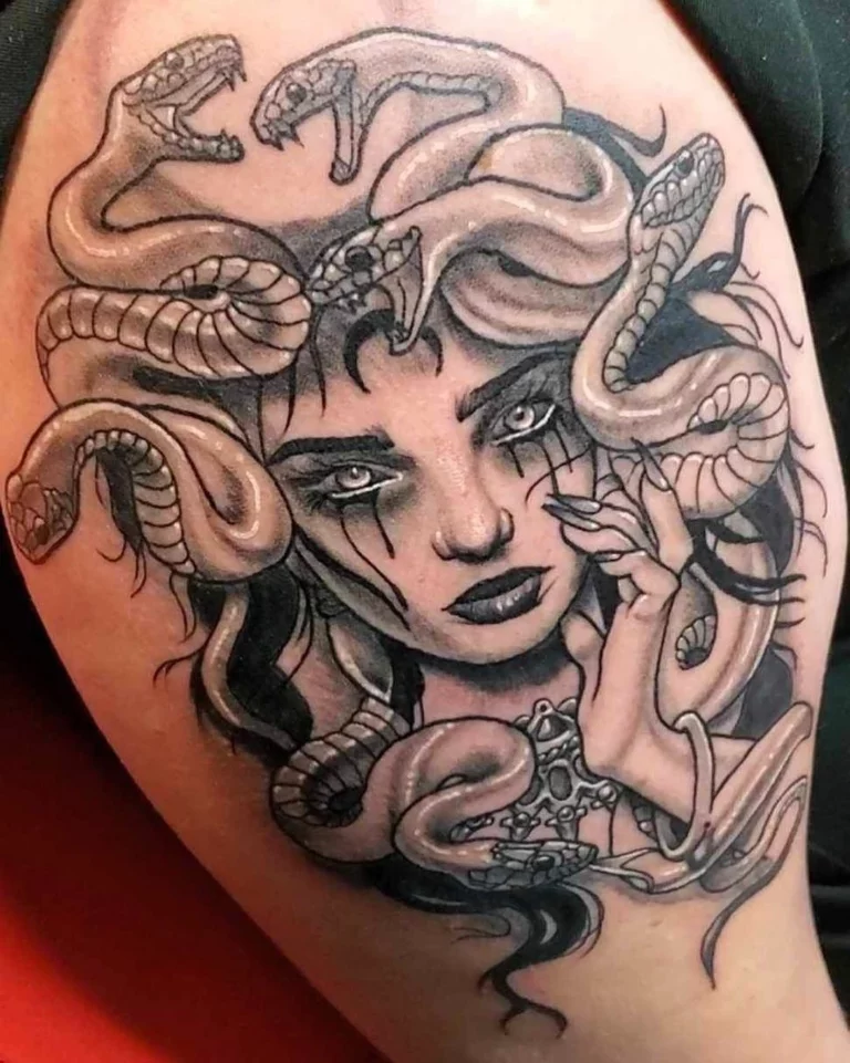 Medusa Serpentine Charm Tattoo