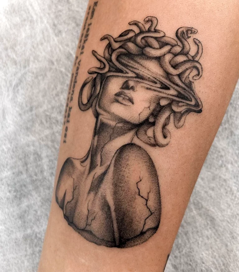 Medusa Serpentine Gaze Tattoo
