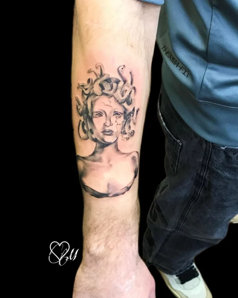 Medusa Serpentine Portrait Tattoo