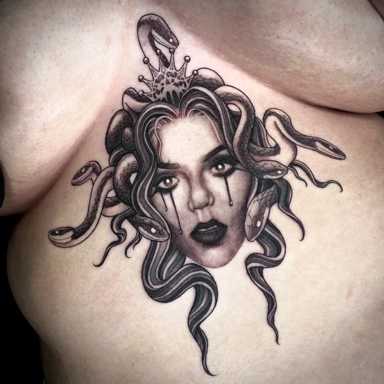 Medusa Snake Crown Tattoo