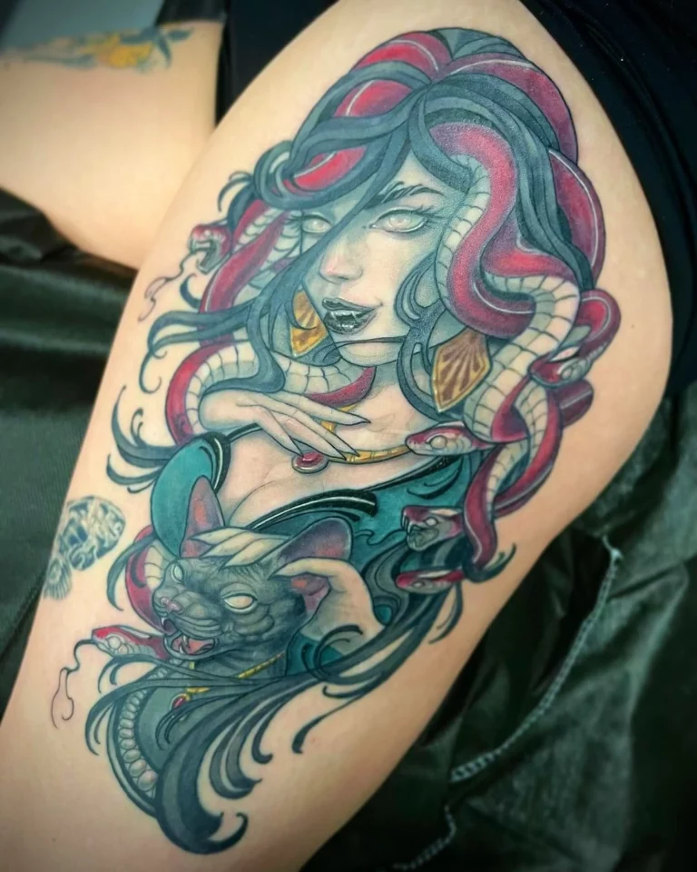 Medusa Velvet Charm Tattoo