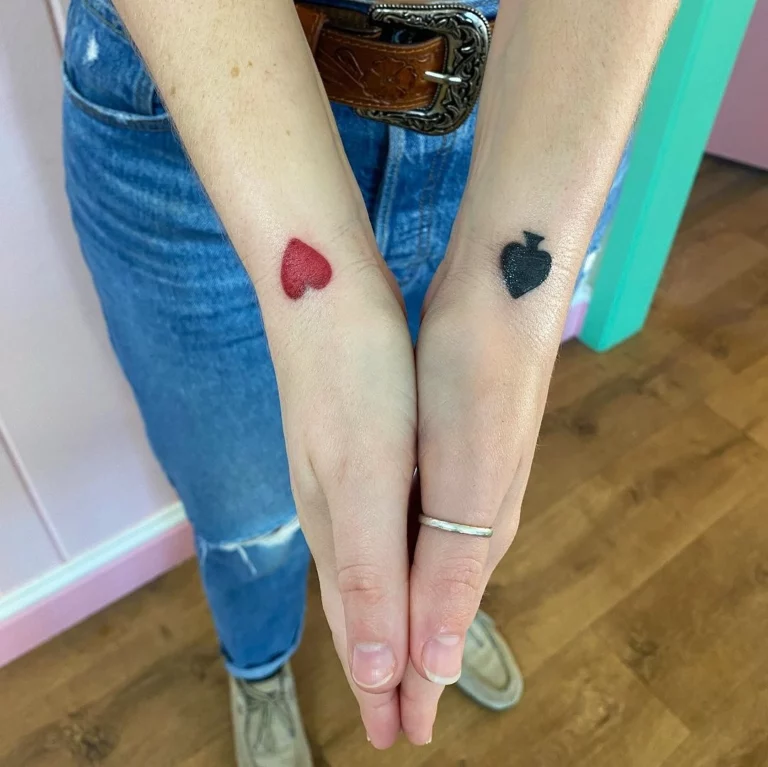 Minimalist Couple Heart Tattoo