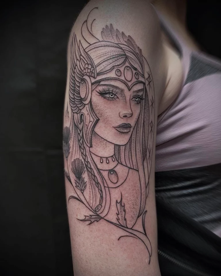 Mystical Elf Warrior Tattoo