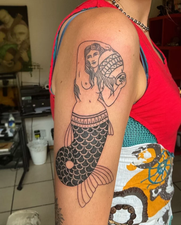 Mystical Mermaid Siren Tattoo