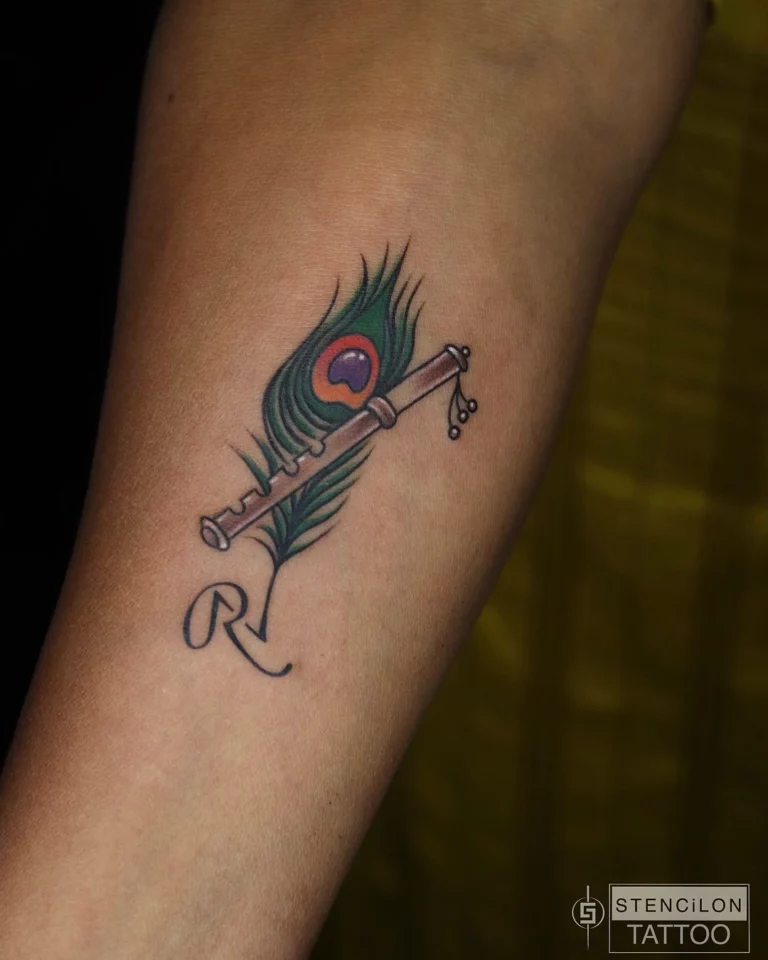Peacock Feather Quill Tattoo