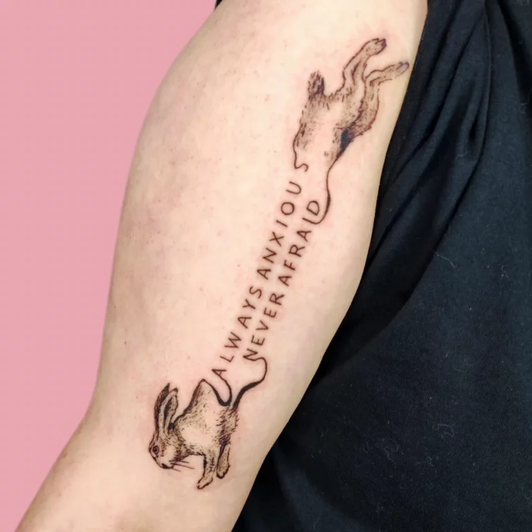 Rabbit Overcoming Fear Tattoo