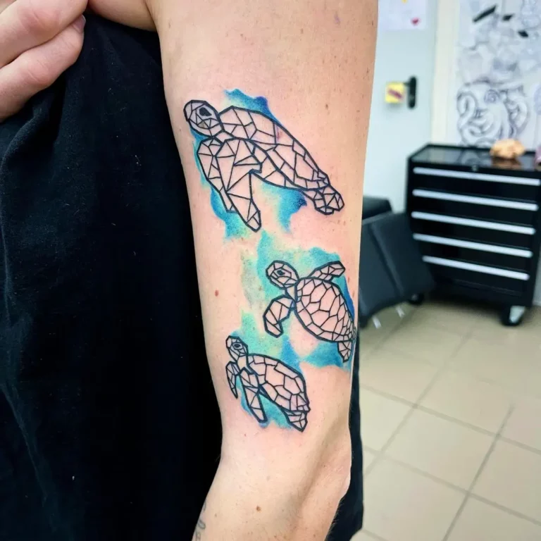 Sea Turtles Watercolor Tattoo