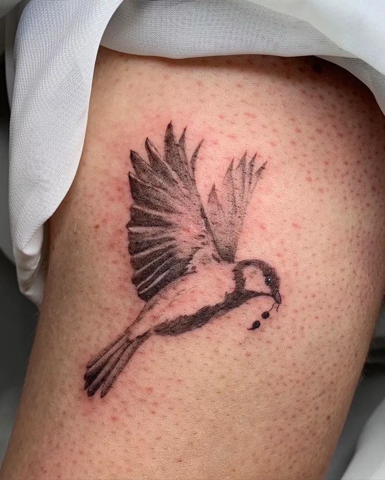 Semicolon Bird Perseverance Tattoo