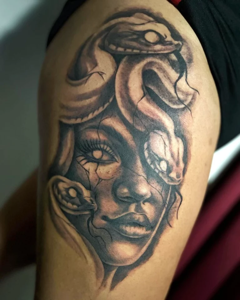 Serpentine Gaze Medusa Tattoo
