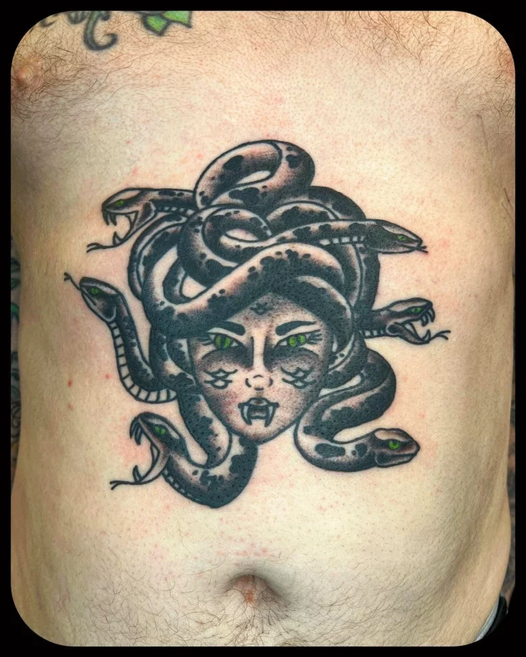 Serpentine Medusa Presence Tattoo