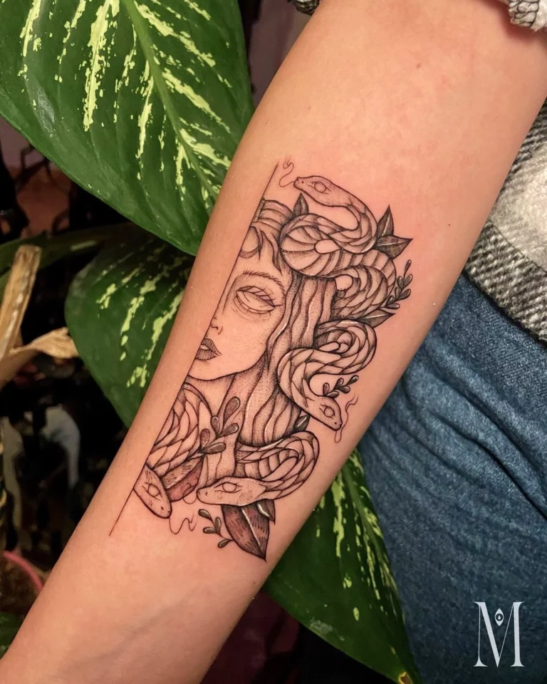 Serpentine Medusa Tattoo Embrace