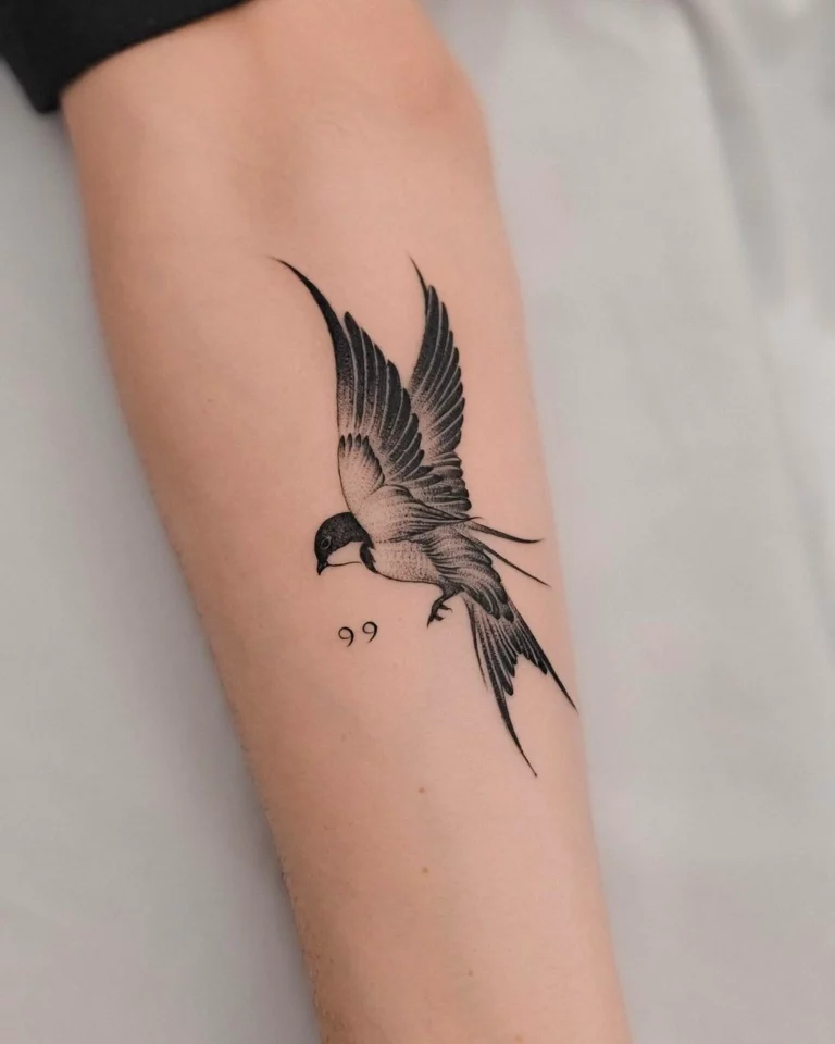 Soaring Swallow Symbolism Tattoo