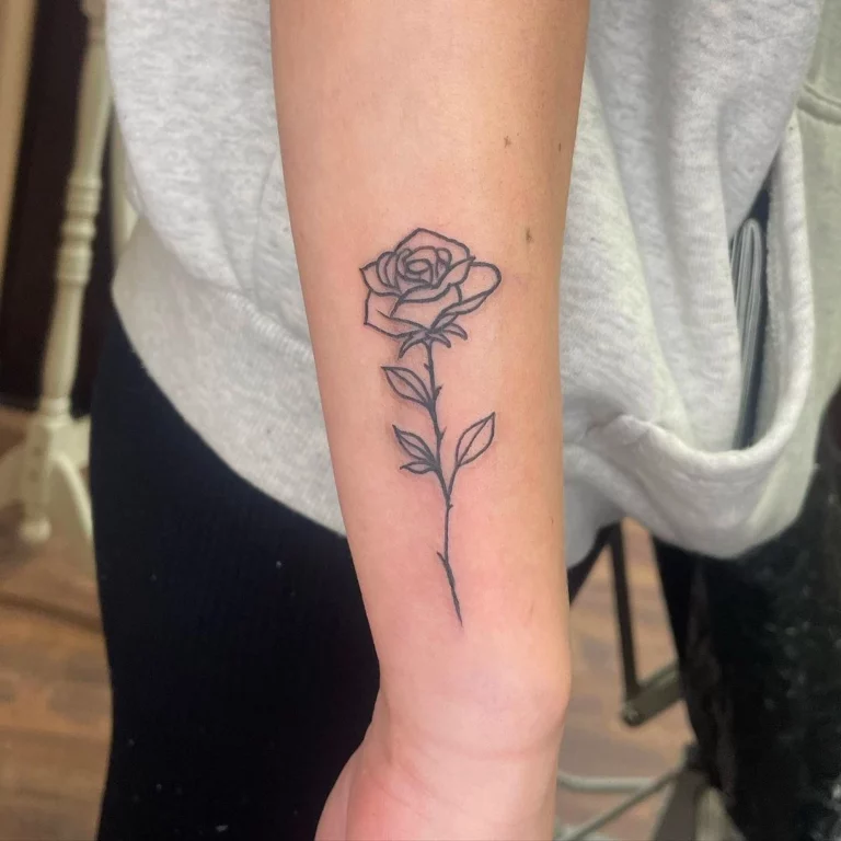 Timeless Rose Symbol Tattoo