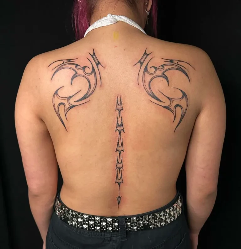 Tribal Spine Energy Tattoo