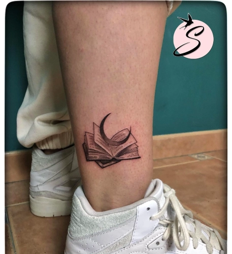 Whimsical Book Lover Tattoo